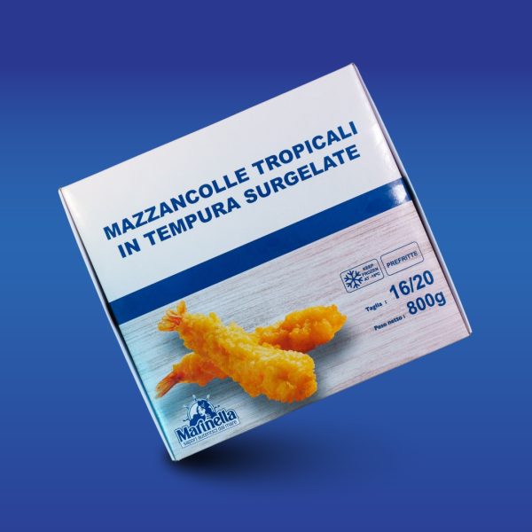 Mazzancolle prefritte in Tempura