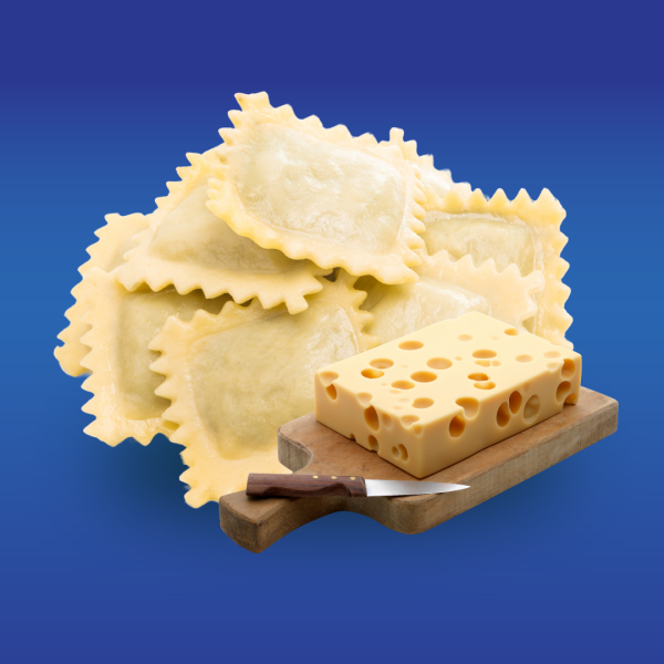 Ravioli ripieni ai formaggi